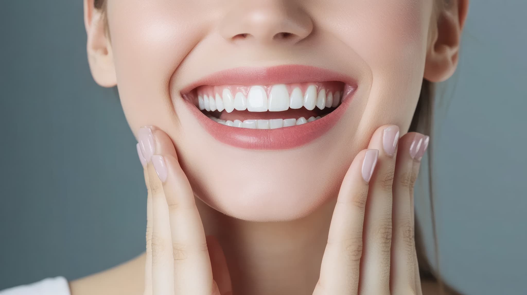 前歯の綺麗な口元